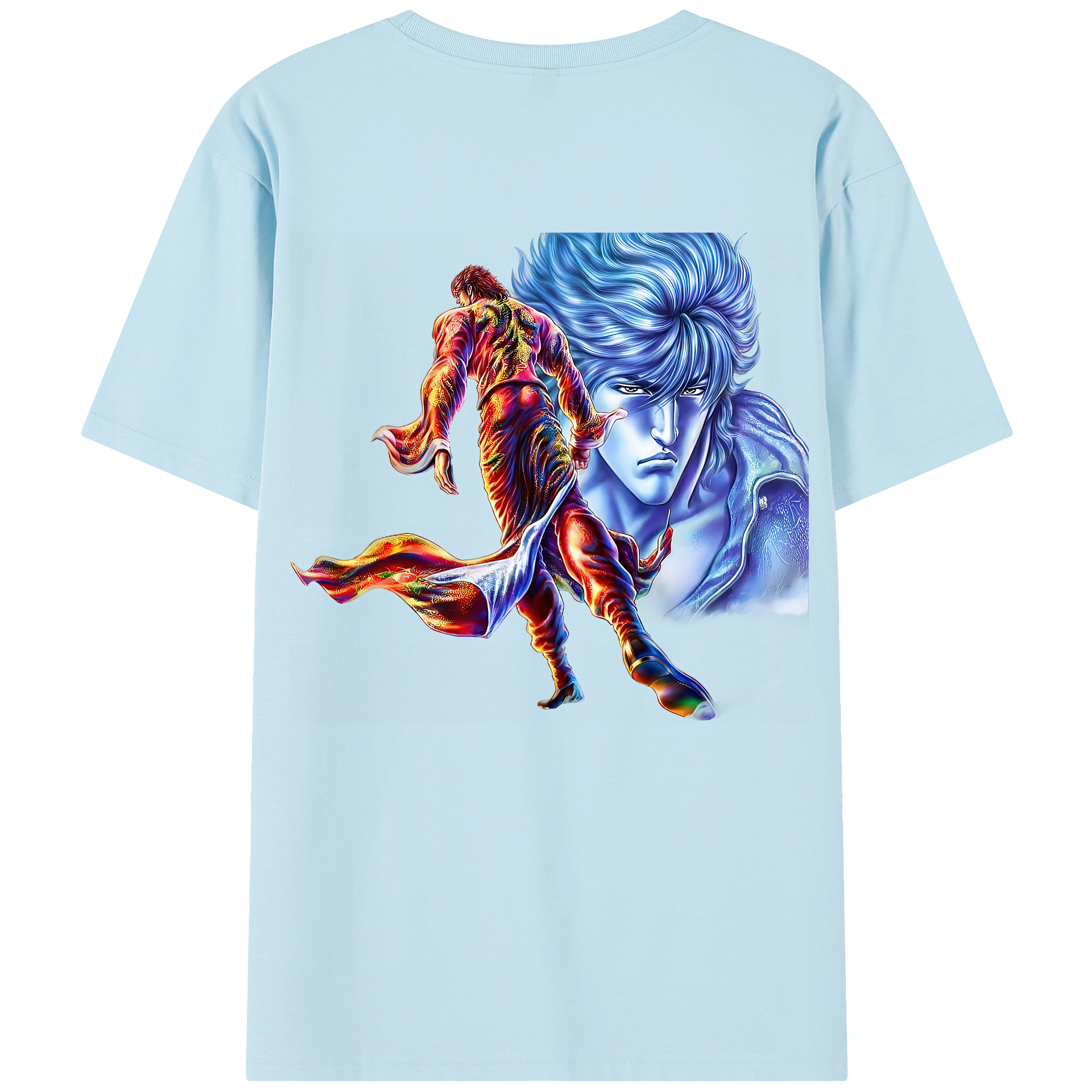 （画像用） 北斗の拳 Fist of the North Star 綿100％半袖Tシャツ（背面プリント）